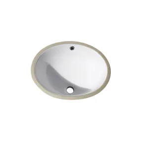 18 in. Undermount Oval Vitreous China Sink in White