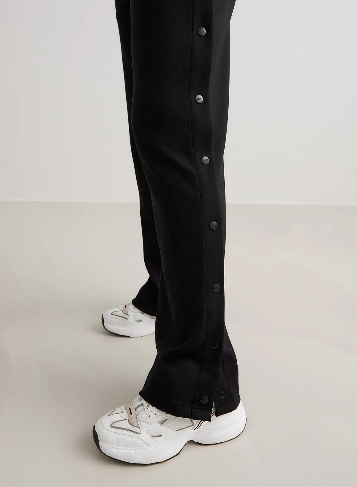 Black Comfy Modal Buttoned Pants