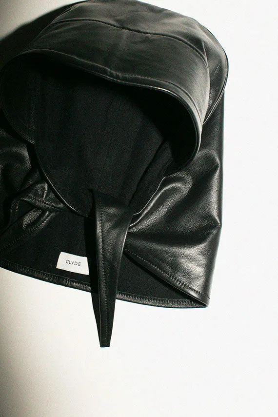 Black Lambskin Bonnet