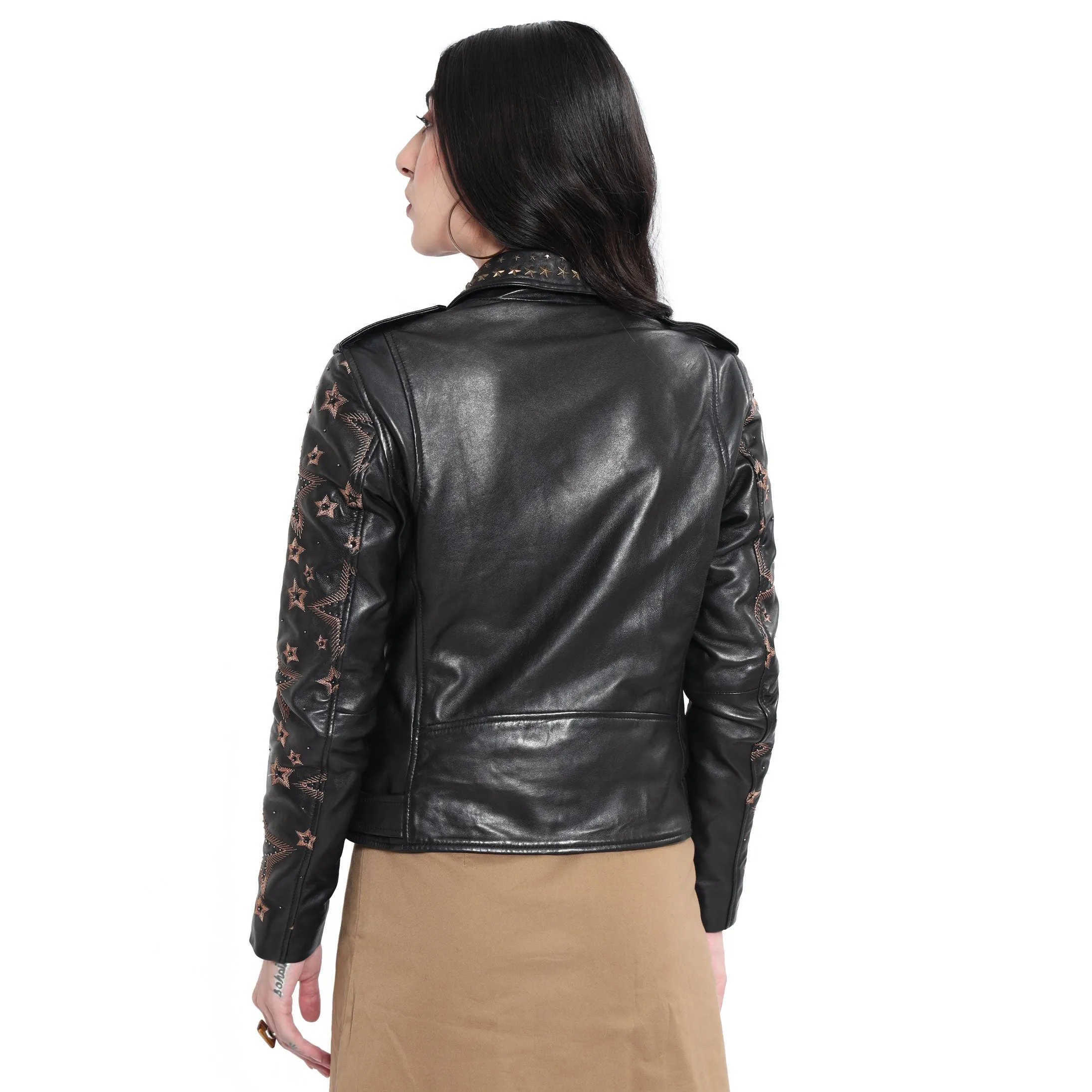 Brown Star  LEATHER Jacket