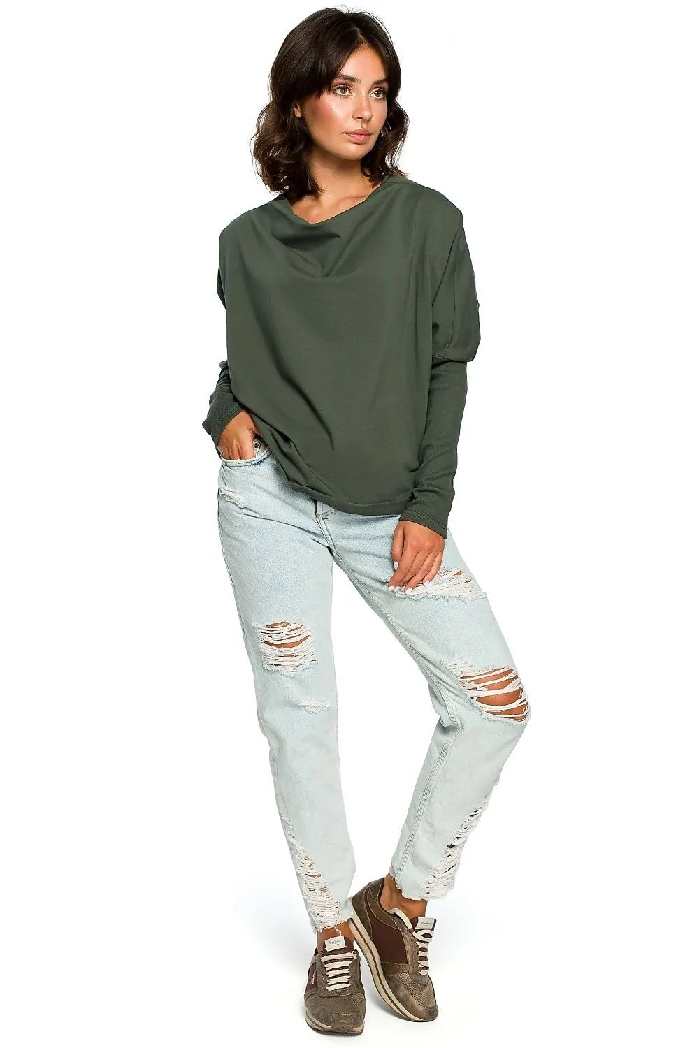 Chic Cozy Cotton Blend Women's Sweatshirt by BeWear