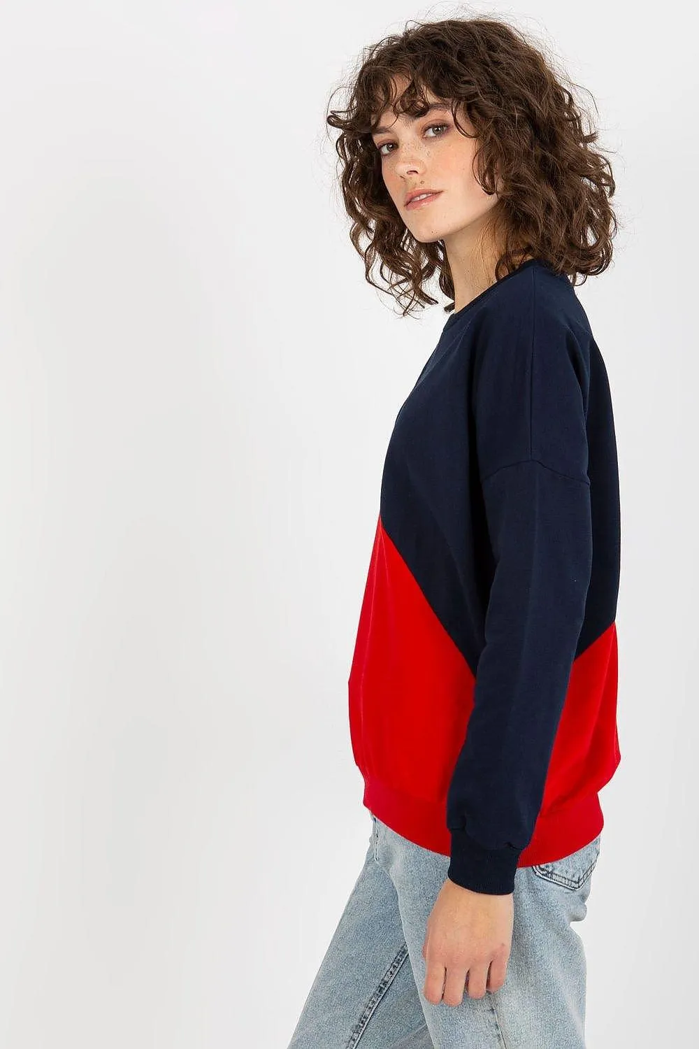 Chic Tri-Color Cotton Blend Pullover