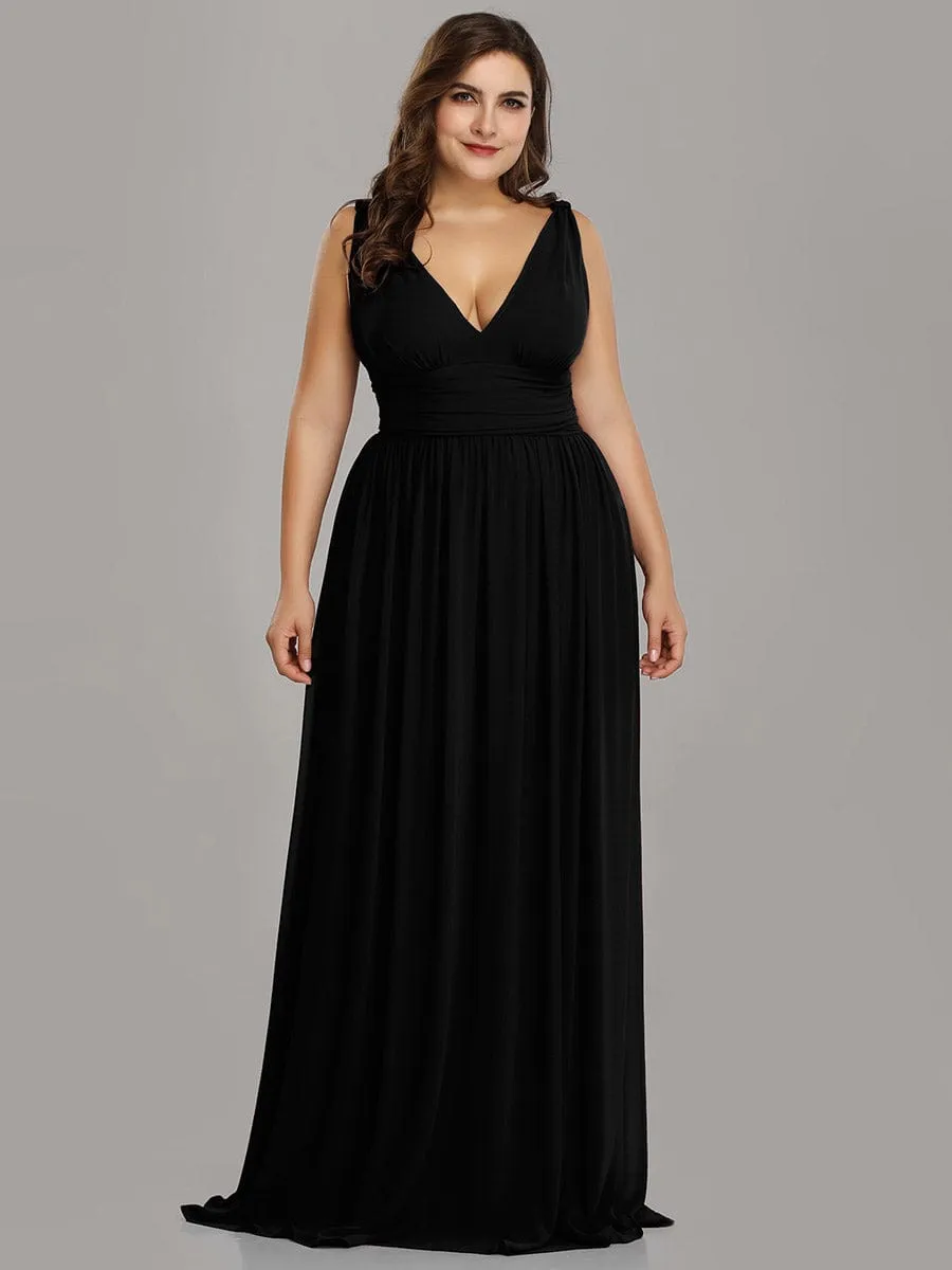 Chiffon Empire Waist Sleeveless Pleated Bridesmaid Dress