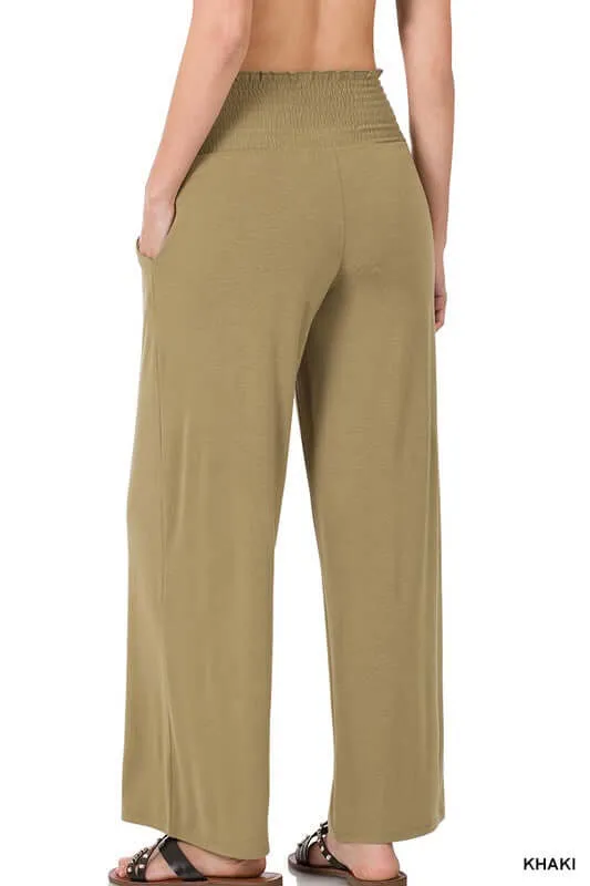 Comfy Smocked Waistband Lounge Pants