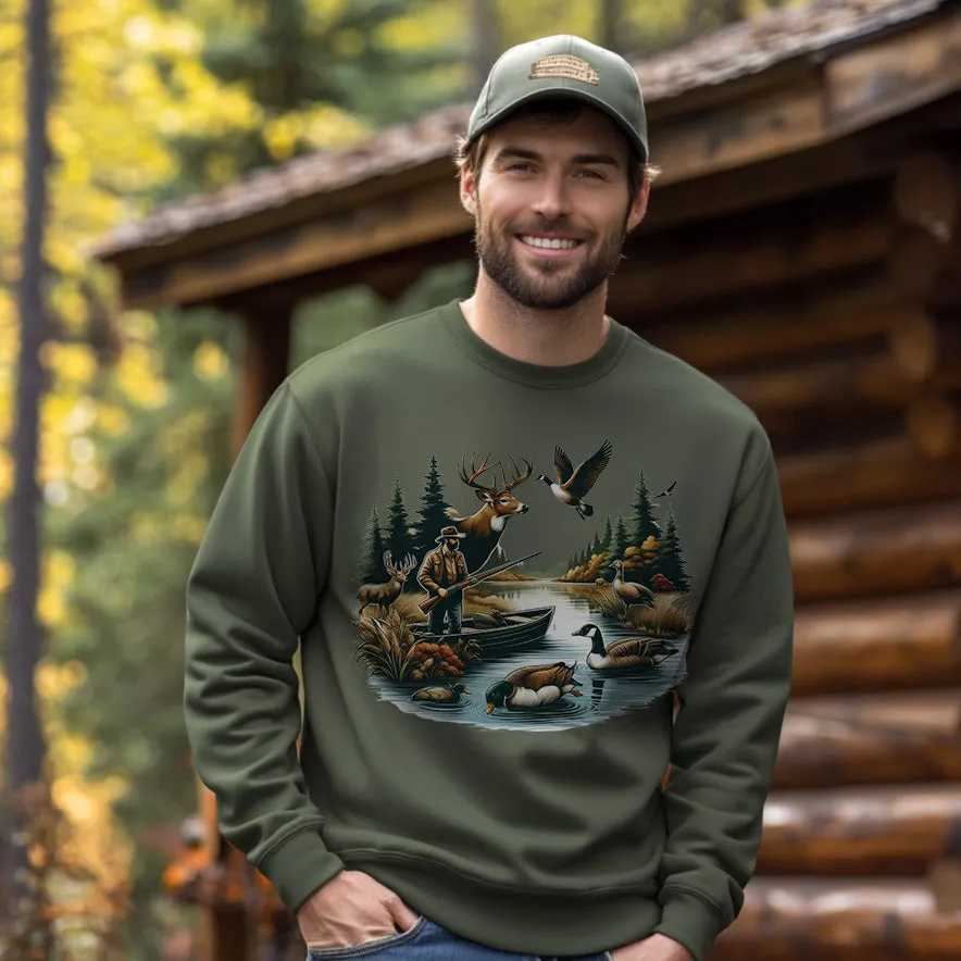 Ducks & Deer Hunting | Men's Fall Sweatshirt