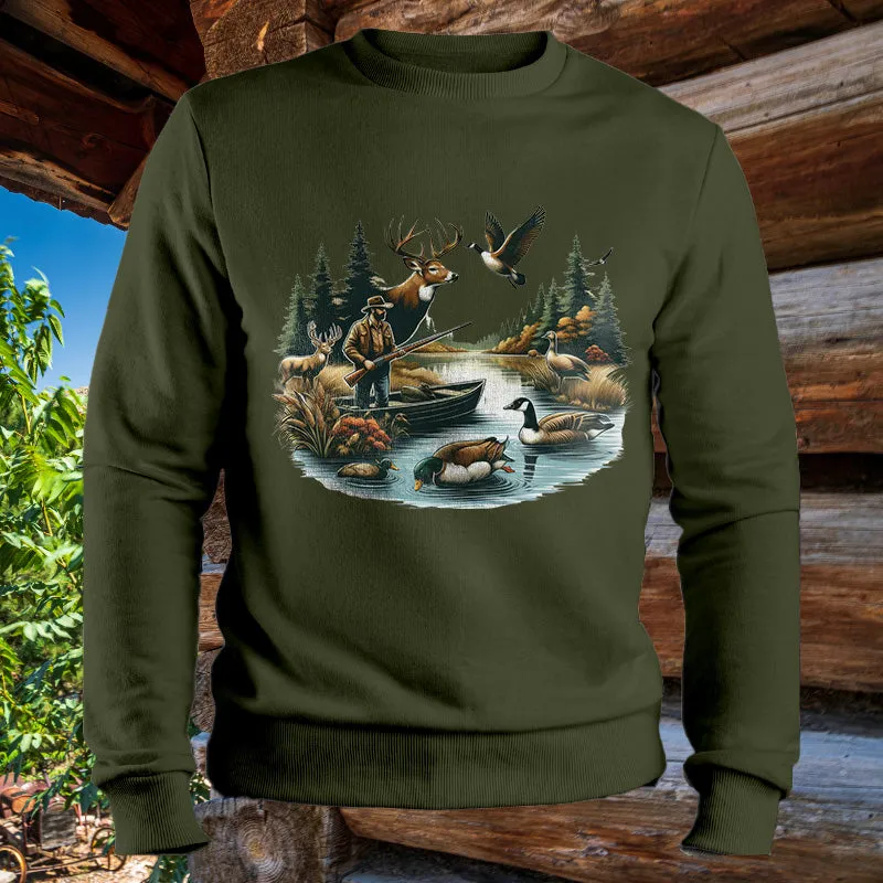 Ducks & Deer Hunting | Men's Fall Sweatshirt