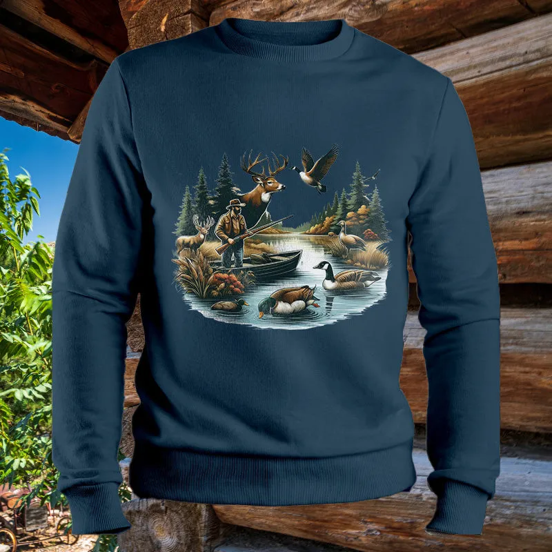 Ducks & Deer Hunting | Men's Fall Sweatshirt