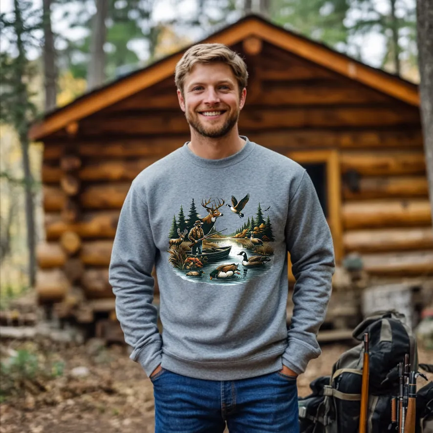 Ducks & Deer Hunting | Men's Fall Sweatshirt