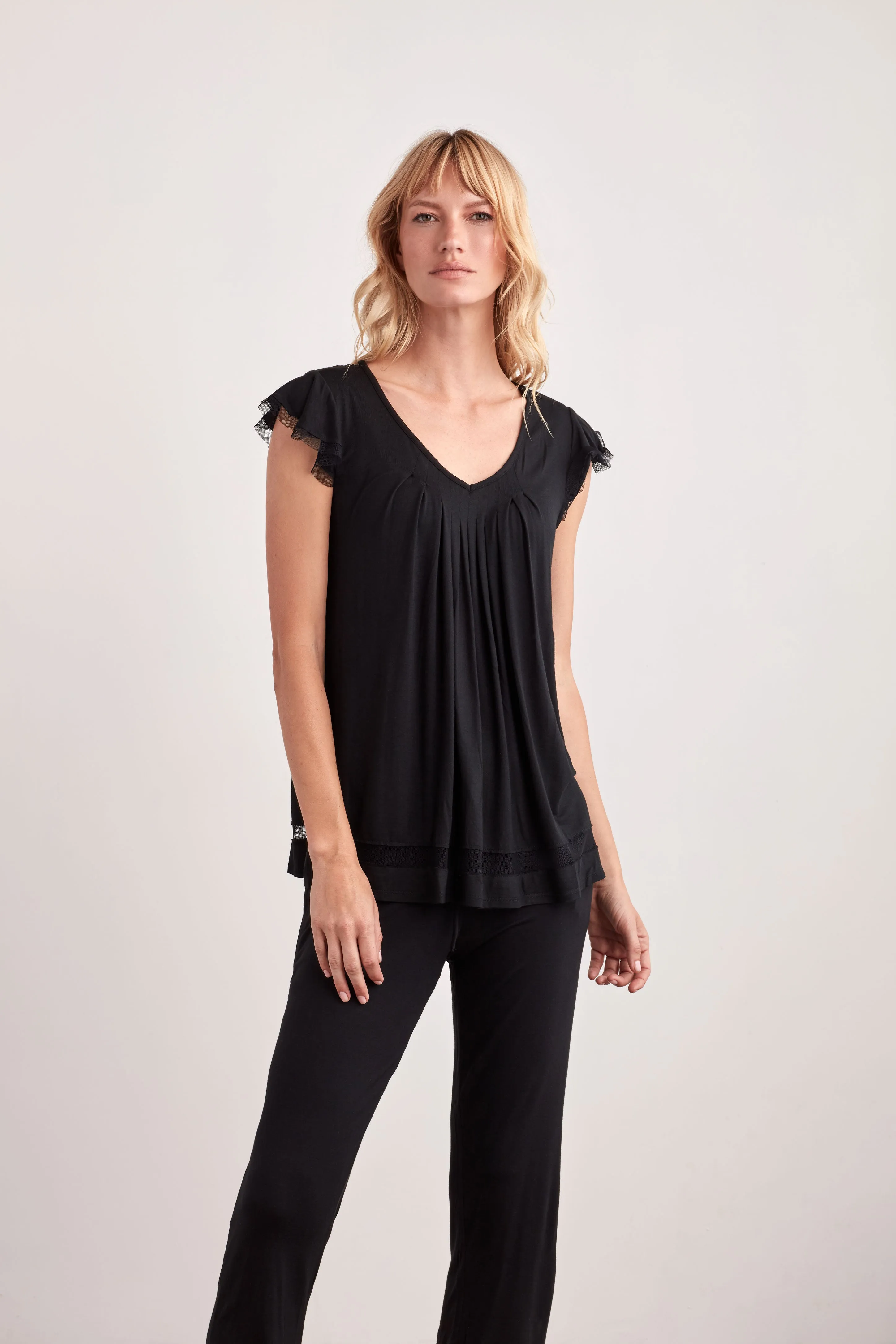 FLUTTER SLEEVE SLEEP TOP