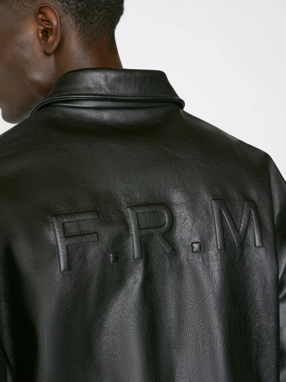 FRAME Logo Leather Blouson -- Noir