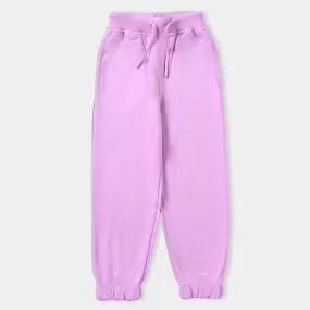 Girls Cotton Terry Pyjama Basic-Orchid