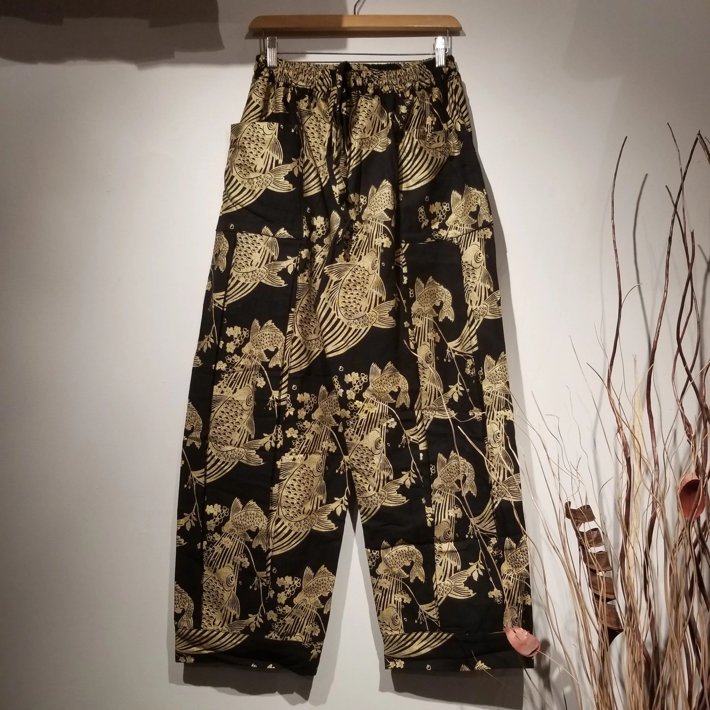 Golden Sakura Koi Sweat Pants