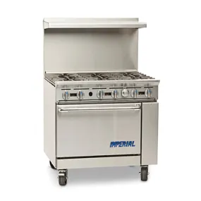 Imperial IR-6 36" Natural Gas Range With 6 Open Burner