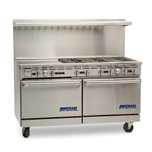 Imperial IR-6-G24 60" Natural Gas Range With 24" Griddle