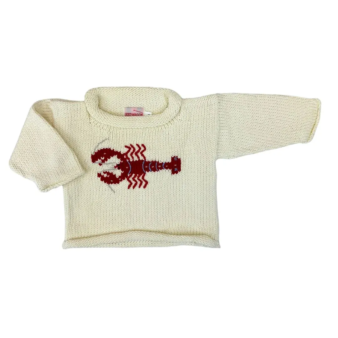 Ivory Lobster Roll Neck Sweater