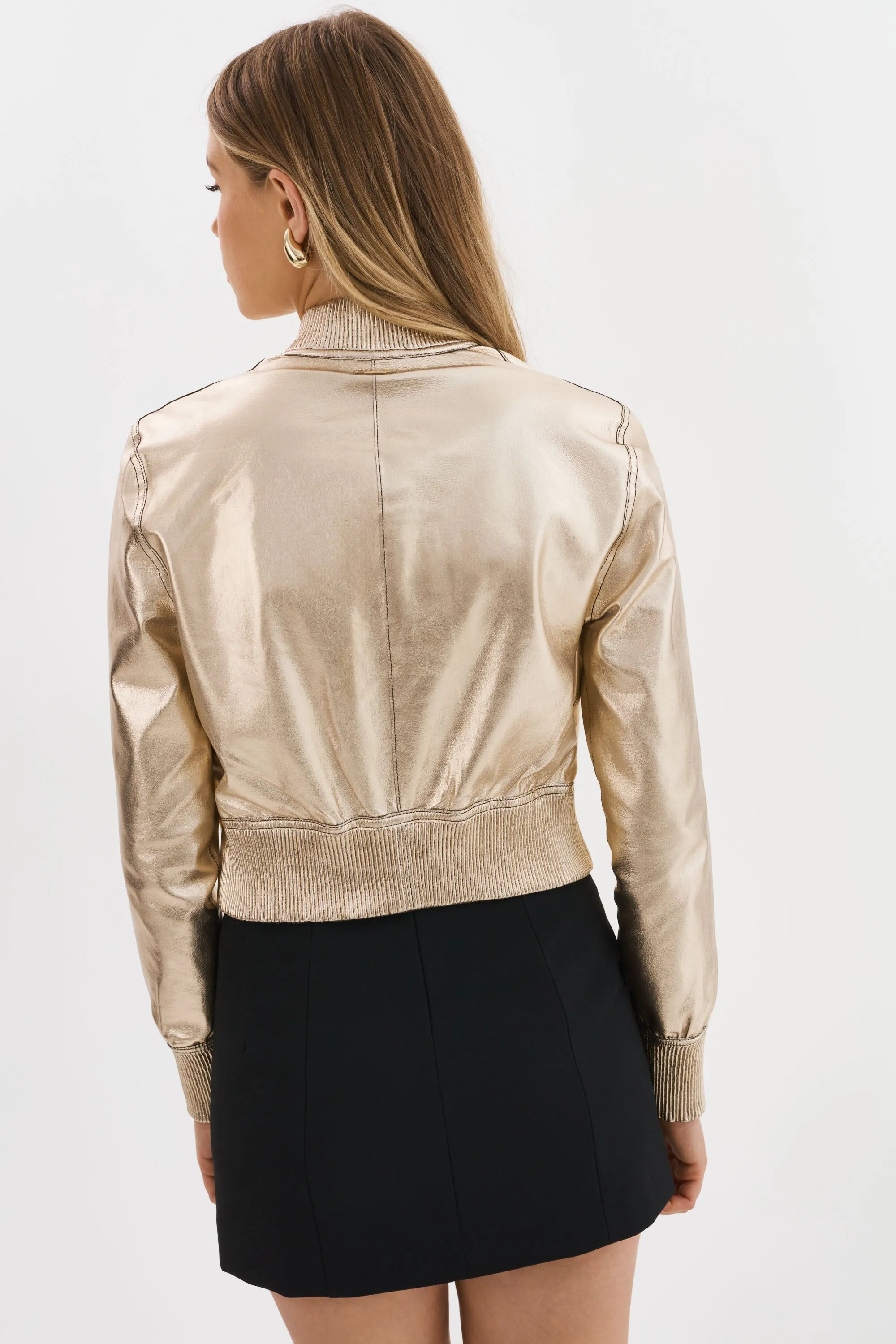 KORDELLA | Reversible Leather Bomber Jacket