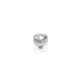 London Silver and Clear Crystal Gem Top 8mm