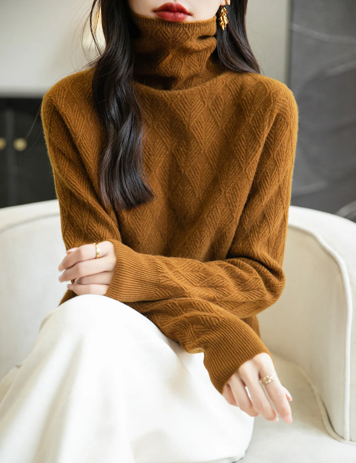 Maria Woman Long Sleeve Knit Sweater