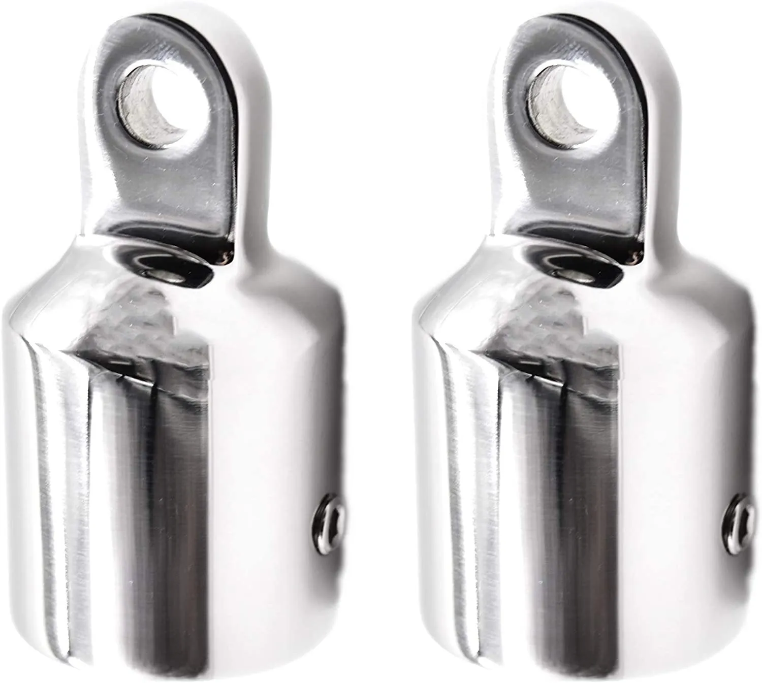 Marine City 316 Stainless-Steel Outside Eye End for Bimini Top 1” Round Tube (2pcs)