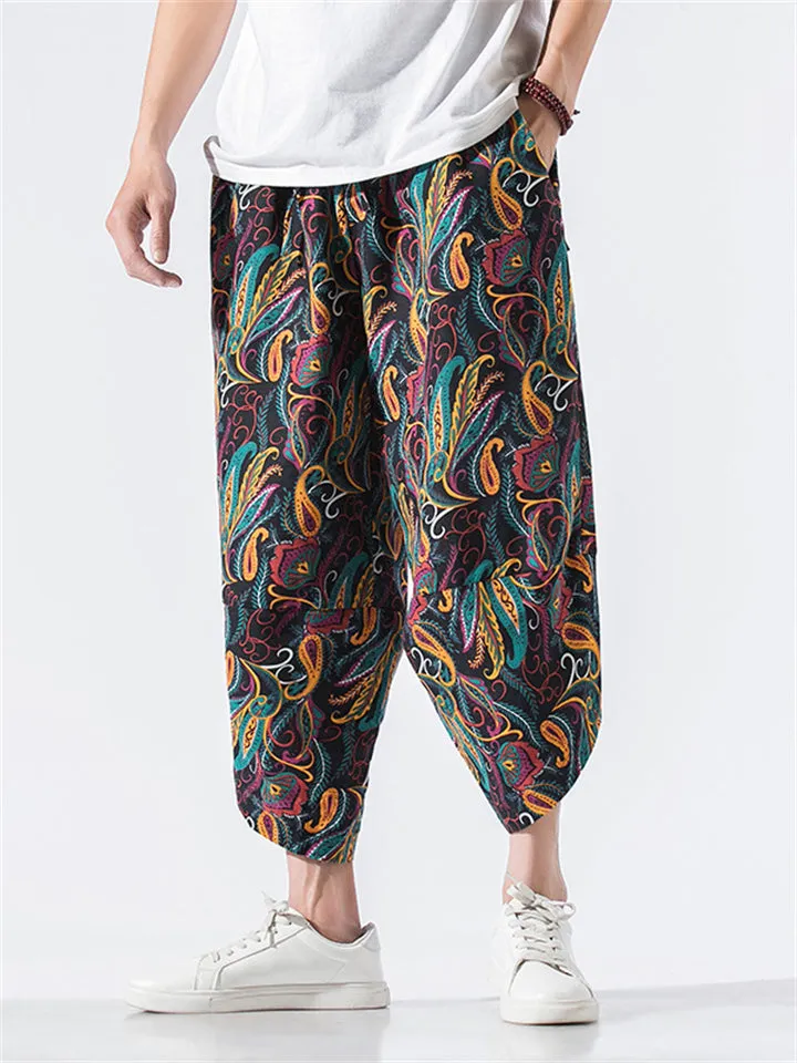 Men's Comfy Cotton Traditional Japanese Pants