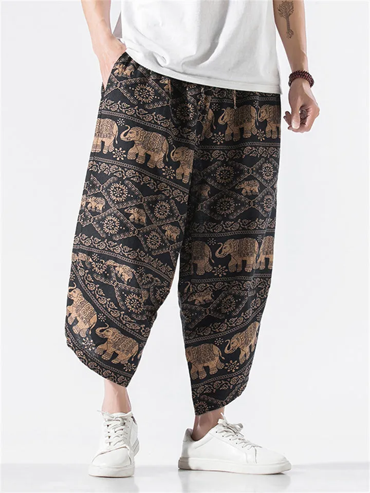 Men's Comfy Cotton Traditional Japanese Pants