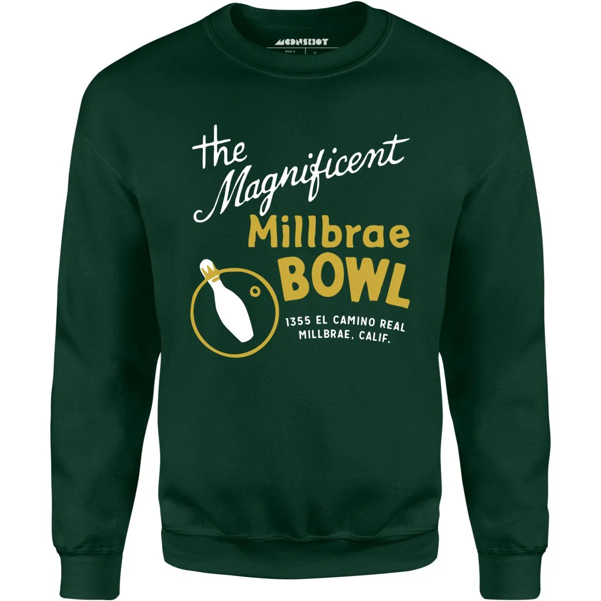 Millbrae Bowl - Millbrae, CA - Vintage Bowling Alley - Unisex Sweatshirt