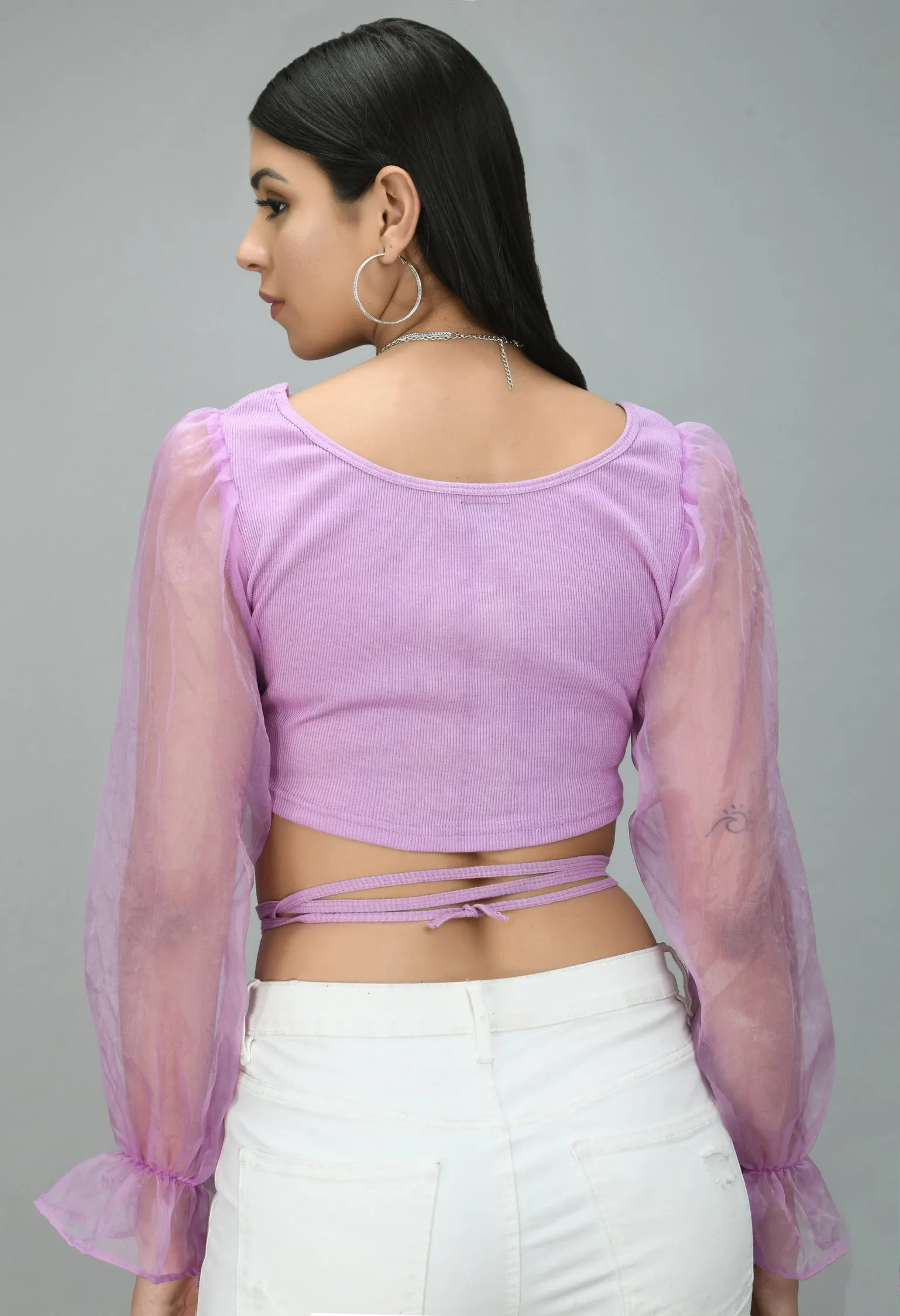 Organza Lilac Top