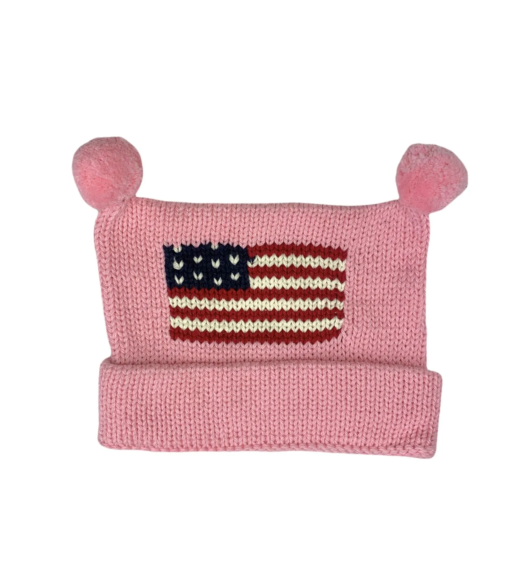 Pink American Flag Roll Neck Sweater