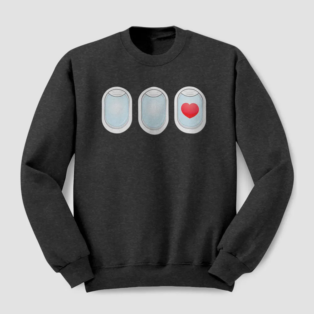 Plane Windows Heart - Sweatshirt