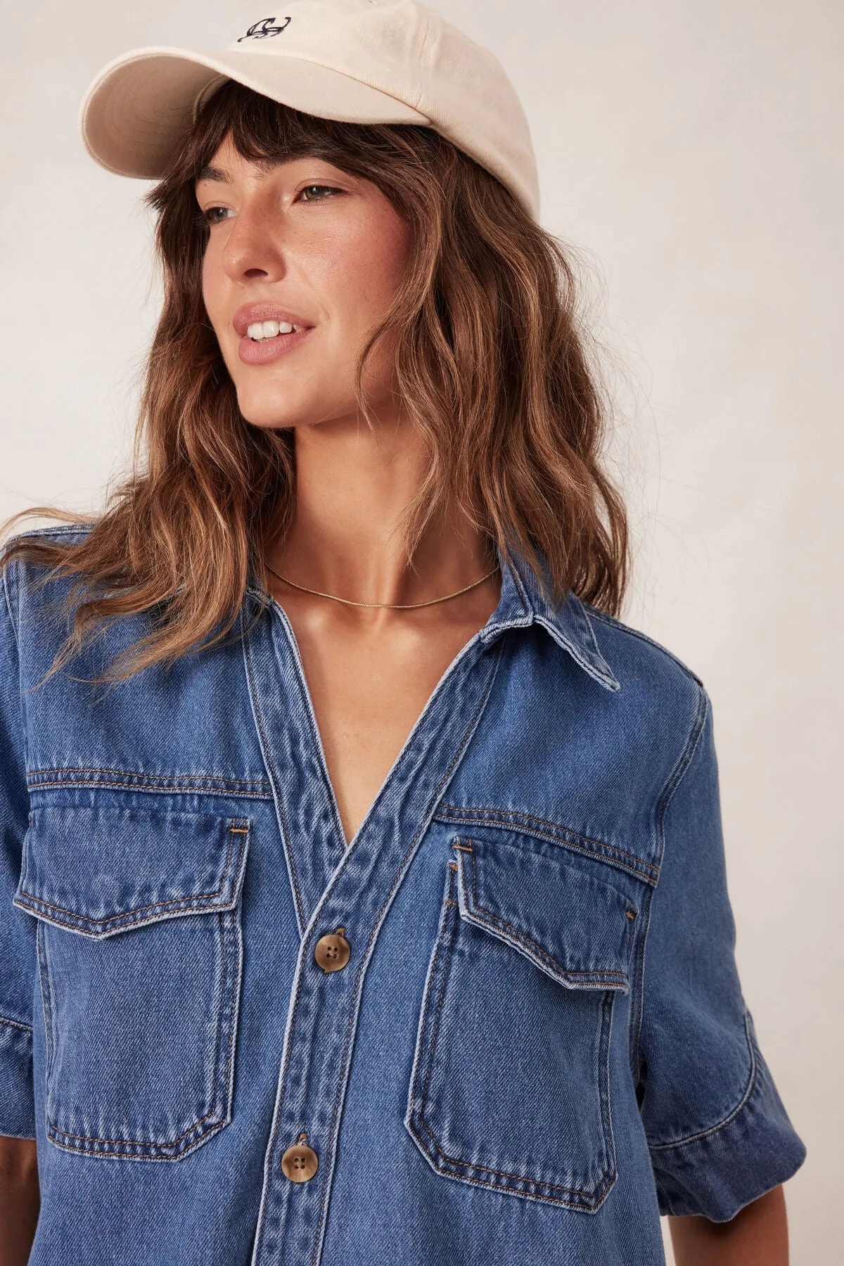 Relaxed Shirt Dress - Fresh Indigo