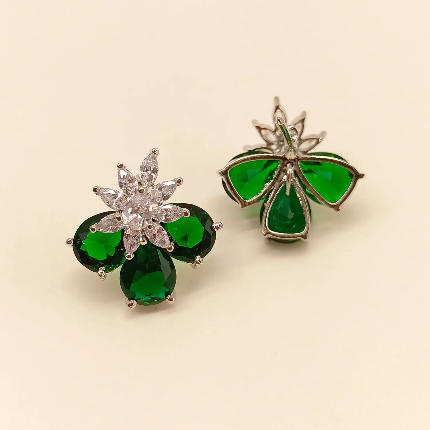 Richa American Diamond Green Emerald Tops