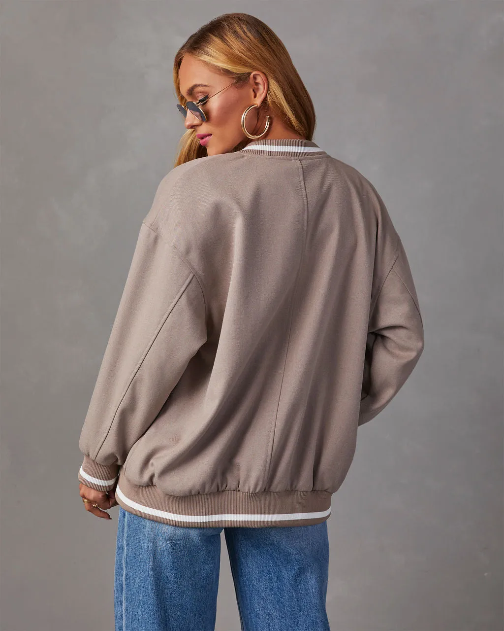 Sideline Chic Varsity Bomber Jacket