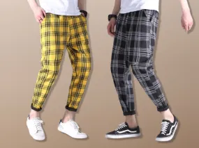 Slim Plaid Harajuku Streetwear Jogger Harem Pants