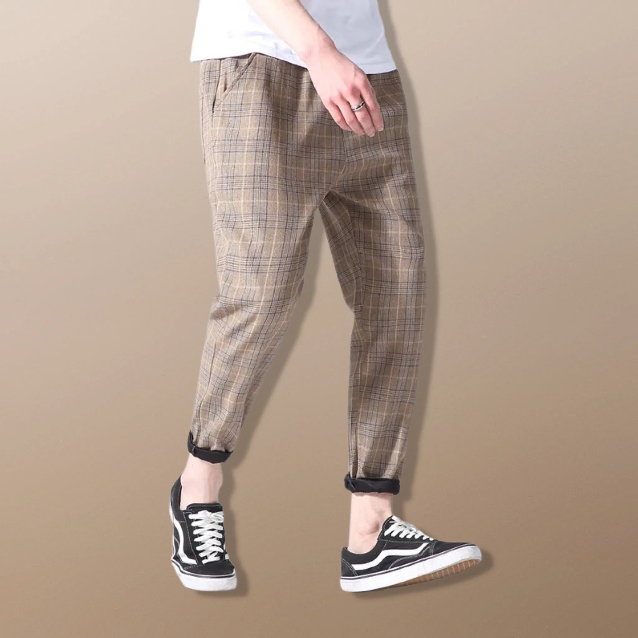 Slim Plaid Harajuku Streetwear Jogger Harem Pants