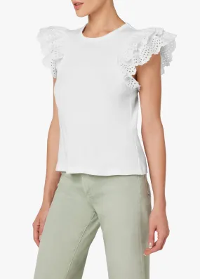 THE ALEXIS BRODERIE SLEEVE TOP