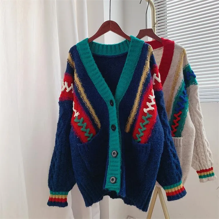 Thicken Warm Knitting Cardigan Sweaters for Women