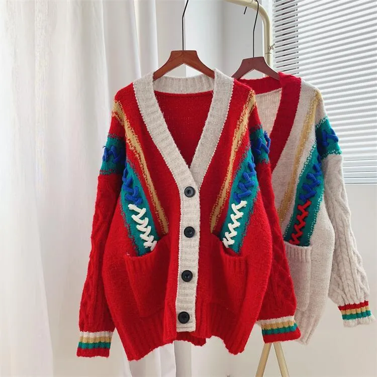 Thicken Warm Knitting Cardigan Sweaters for Women