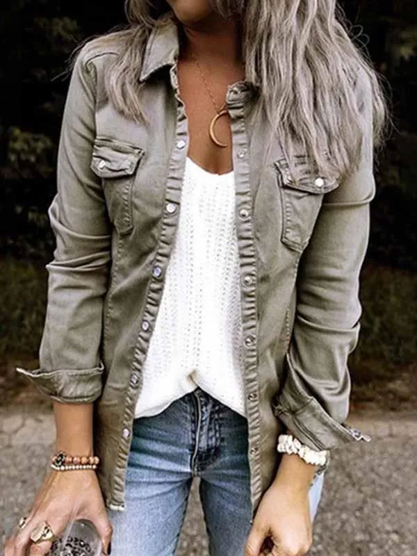 Trendy Denim Tops