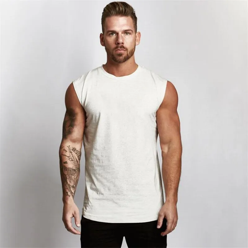 Trendy Solid Color Fitness Tank Top For Men