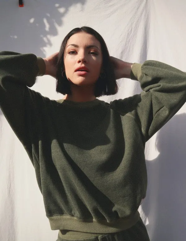 Varsity Crewneck  Evergreen Sweatshirt